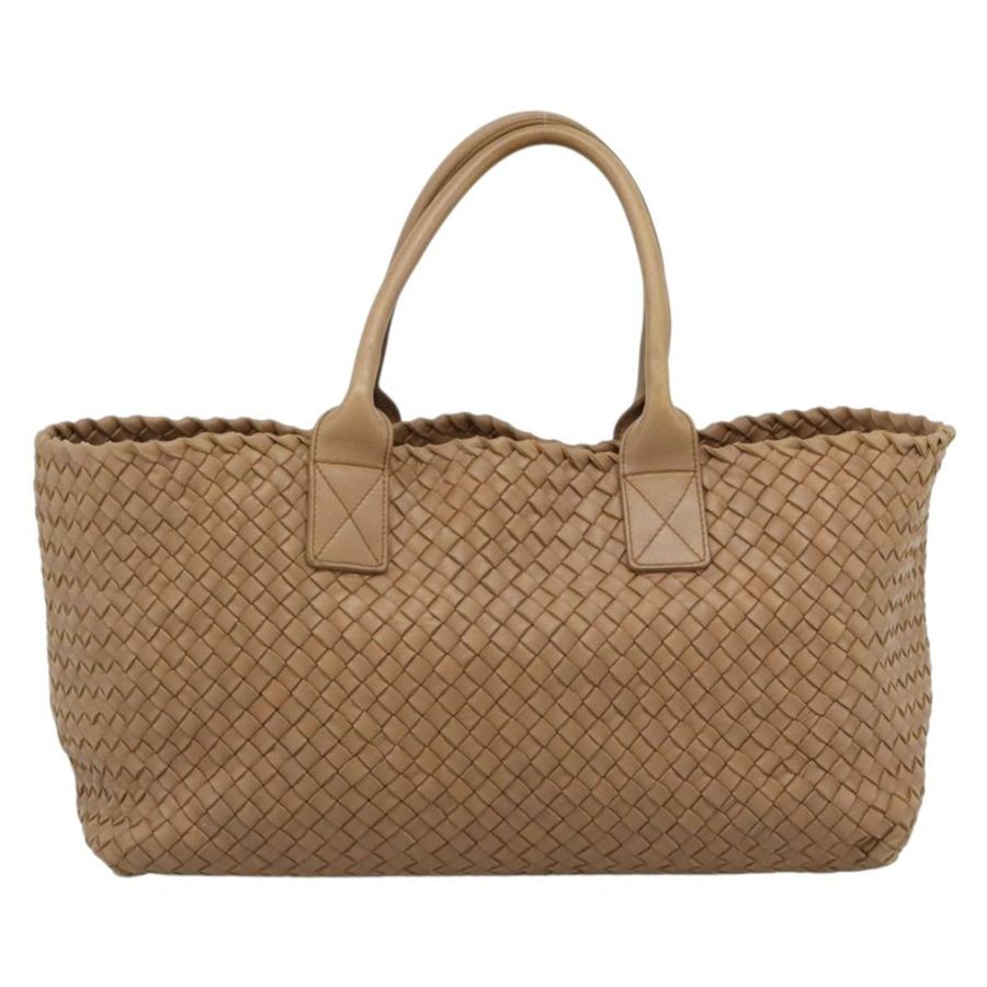 【日本直送】BOTTEGA VENETA INTRECCIATO Cabas 中型手袋皮革米色 115664 正品 am11951V-1