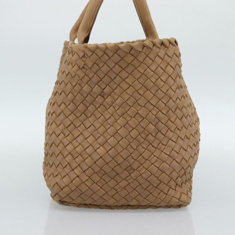 【日本直送】BOTTEGA VENETA INTRECCIATO Cabas 中型手袋皮革米色 115664 正品 am11951V-2