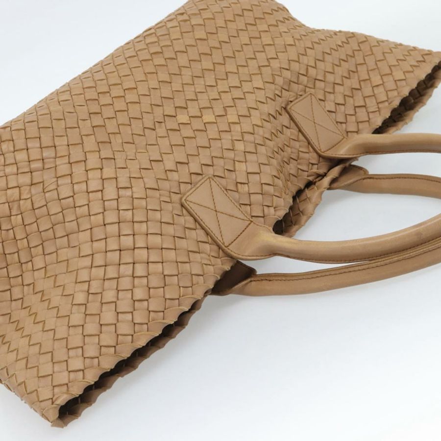 【日本直送】BOTTEGA VENETA INTRECCIATO Cabas 中型手袋皮革米色 115664 正品 am11951V-5