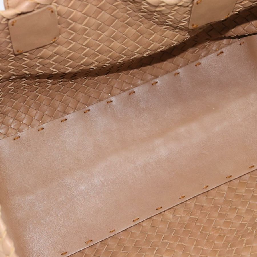 【日本直送】BOTTEGA VENETA INTRECCIATO Cabas 中型手袋皮革米色 115664 正品 am11951V-9