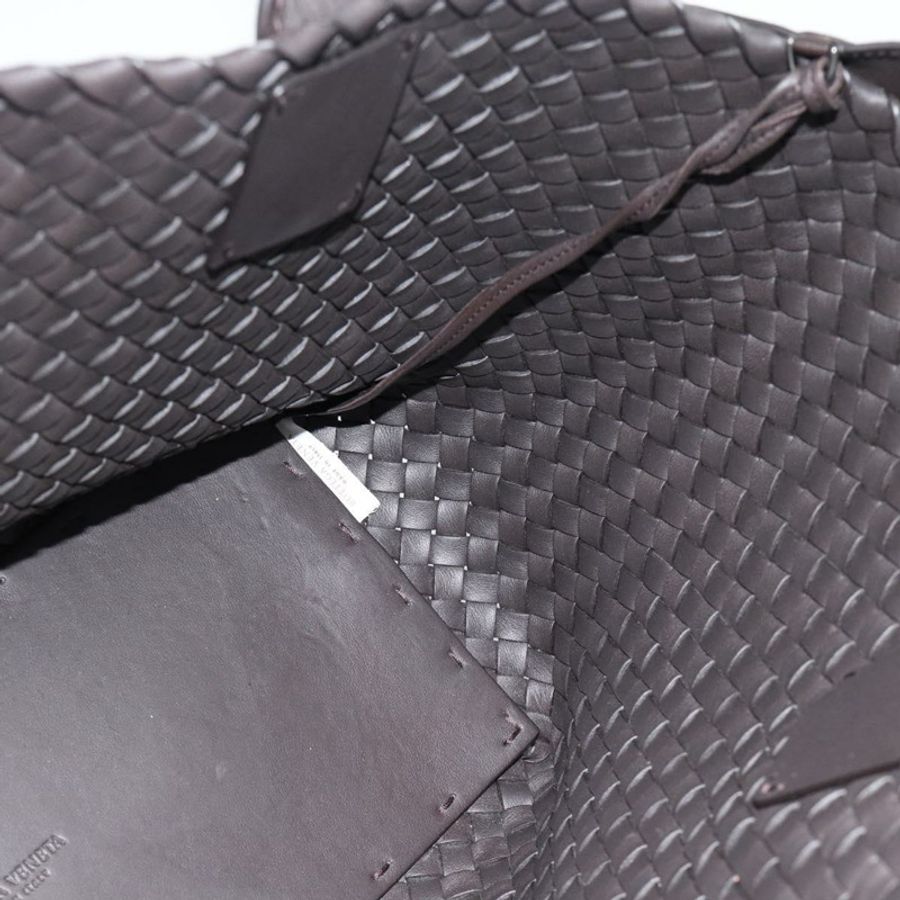 【日本直送】BOTTEGA VENETA INTRECCIATO Cabas 小號手提包皮革深棕色正品 am11927SM-17