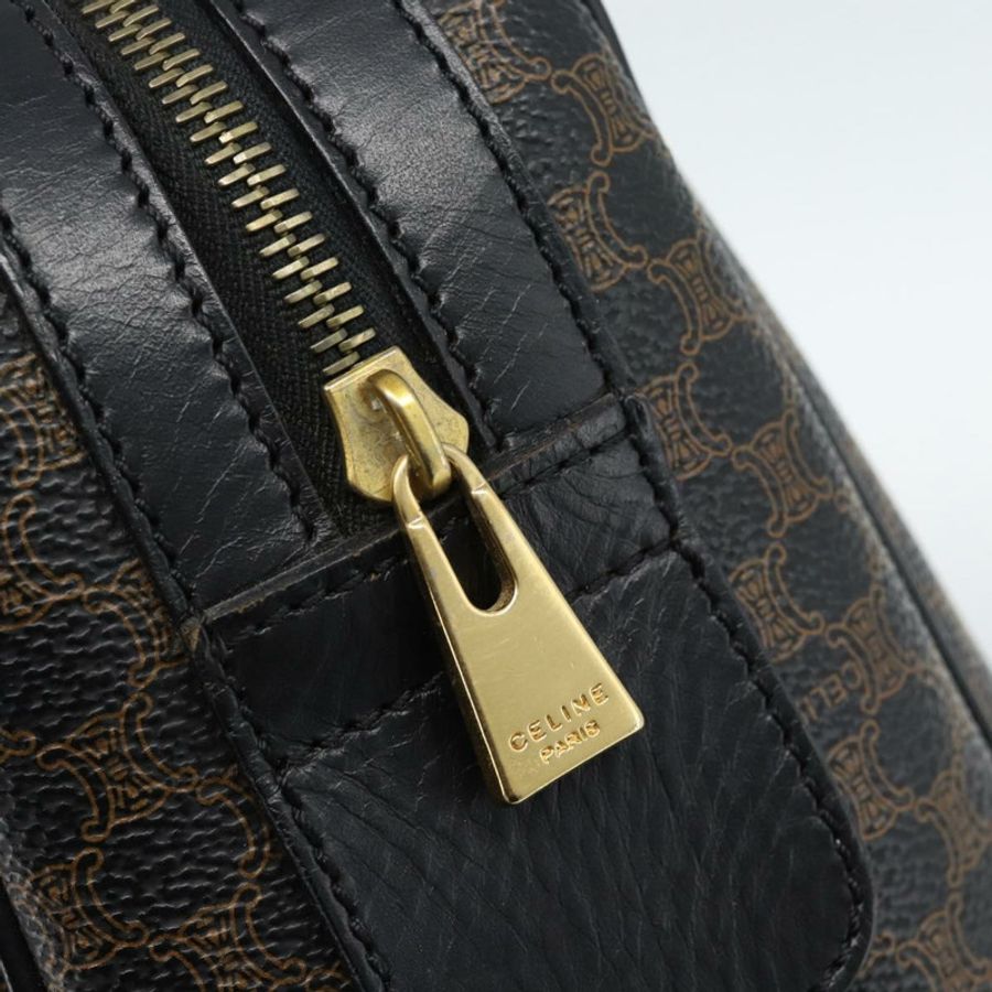 【日本直送】CELINE Macadam帆布波士頓包 PVC皮革 黑色金色 正品 am11938V-9