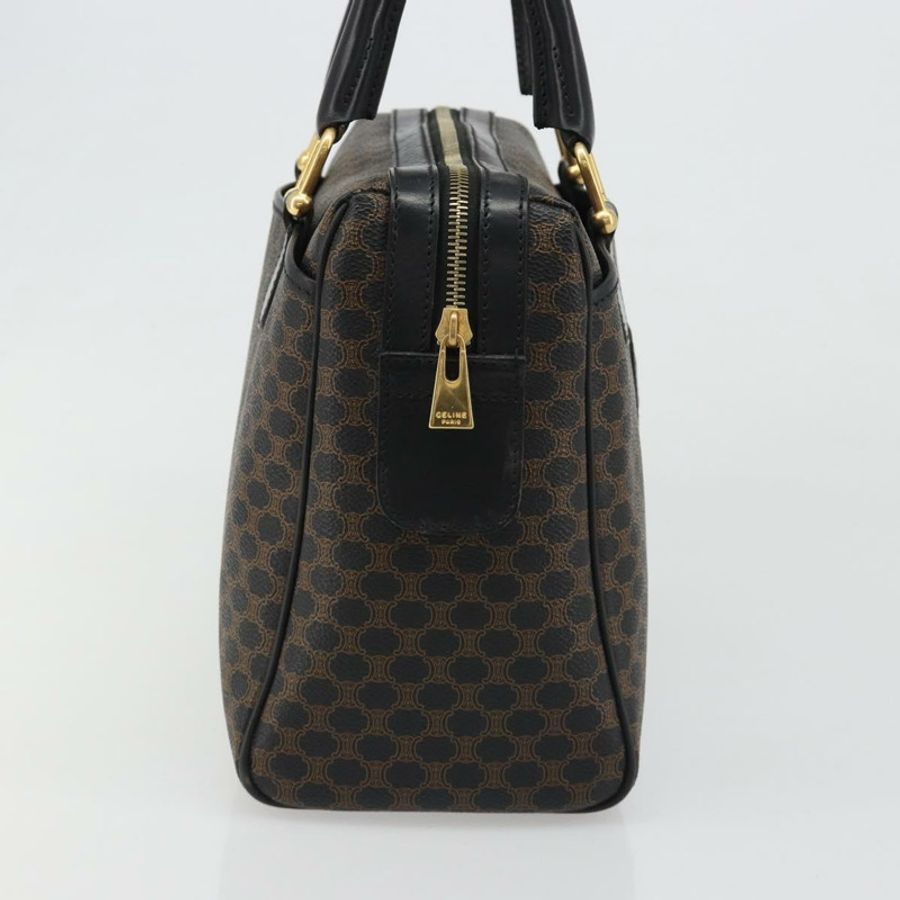 【日本直送】CELINE Macadam帆布波士頓包 PVC皮革 黑色金色 Auth am11939V-2