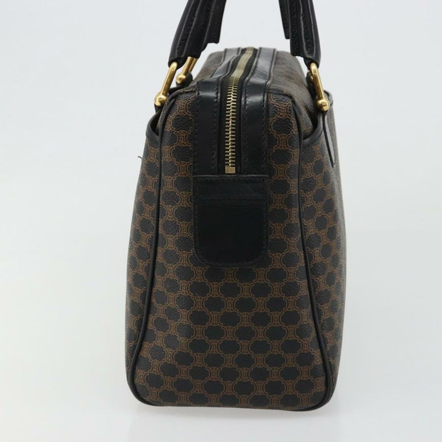 【日本直送】CELINE Macadam帆布波士頓包 PVC皮革 黑色金色 Auth am11939V-3