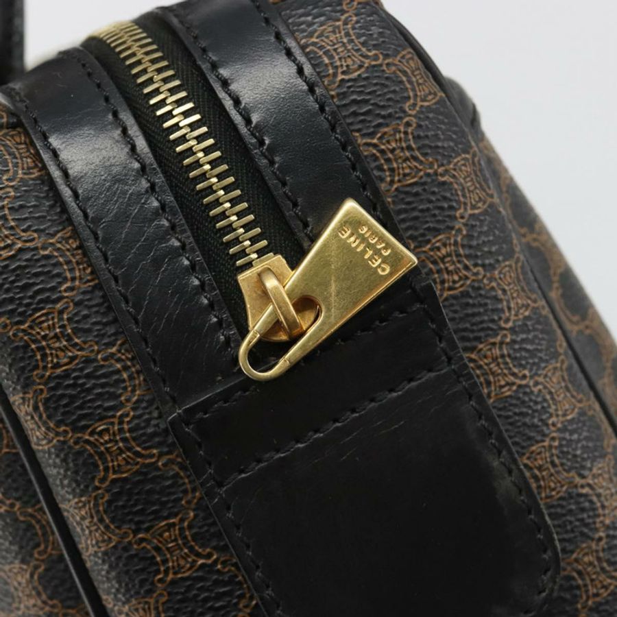 【日本直送】CELINE Macadam帆布波士頓包 PVC皮革 黑色金色 Auth am11939V-9
