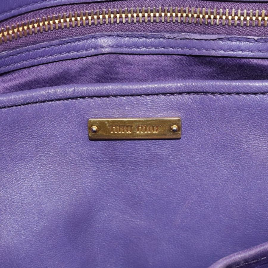 【日本直送】Miu Miu 手提包 皮革 兩用 紫色金色 正品 BA13576V-19