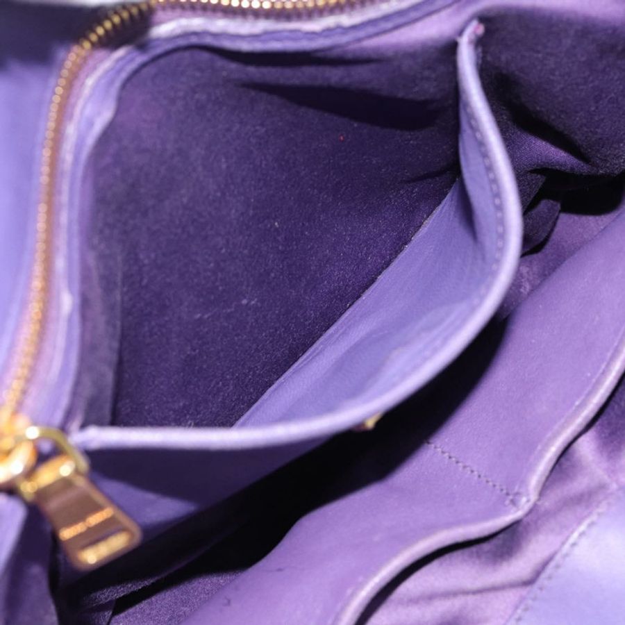 【日本直送】Miu Miu 手提包 皮革 兩用 紫色金色 正品 BA13576V-24