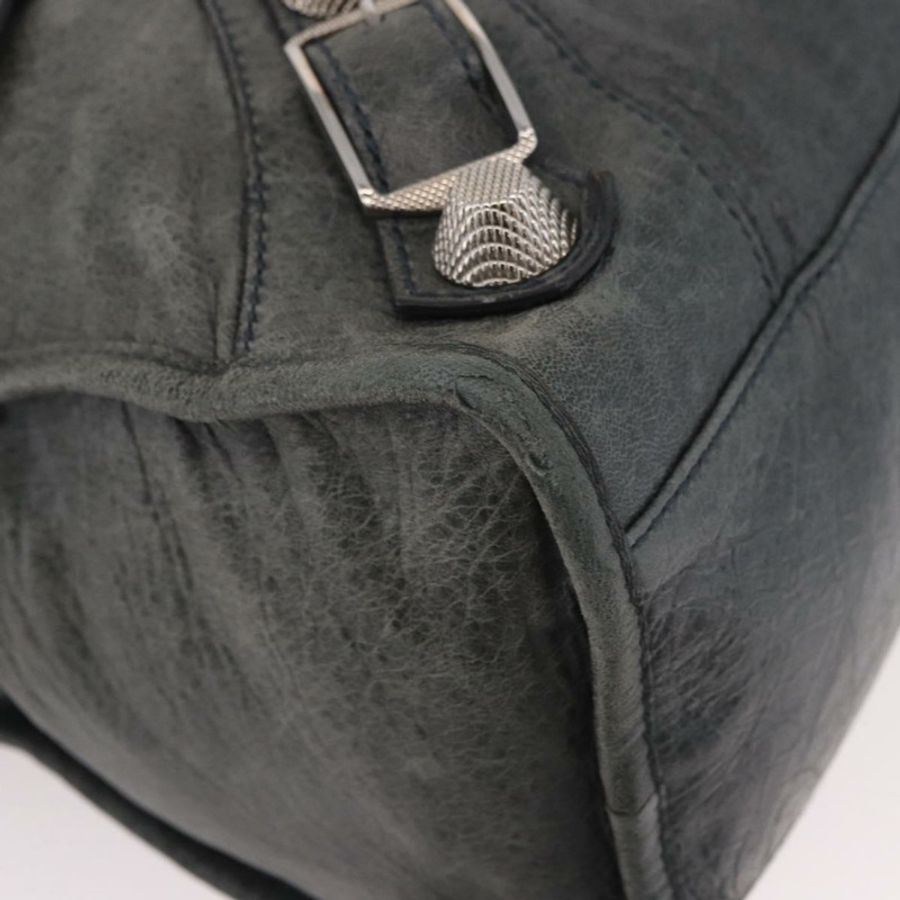 【日本直送】BALENCIAGA Giant City Bag 皮革雙肩包 灰色/銀色 173084 正品 188218SAM-9
