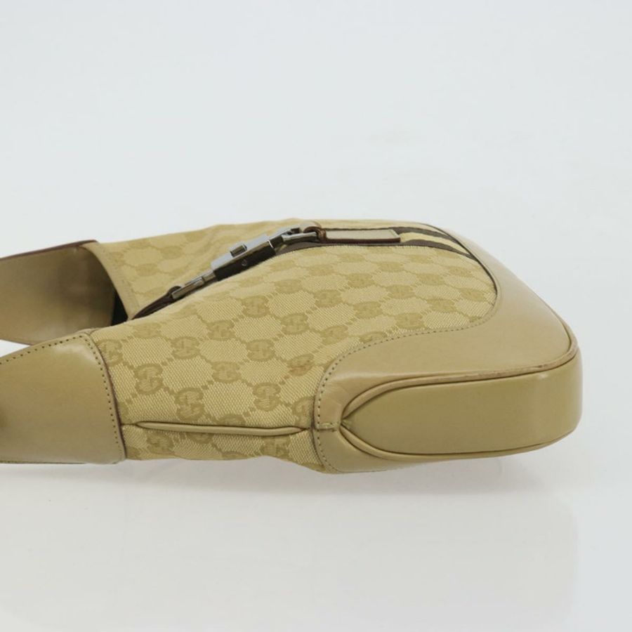 【日本直送】GUCCI GG帆布Jackie Sherry系列肩背包 米色/銀色 00963 正品 188900V-3