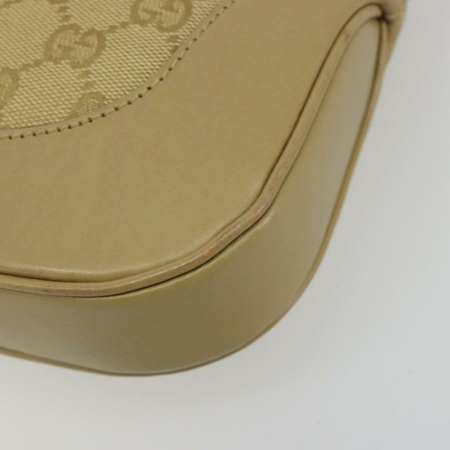 【日本直送】GUCCI GG帆布Jackie Sherry系列肩背包 米色/銀色 00963 正品 188900V-7