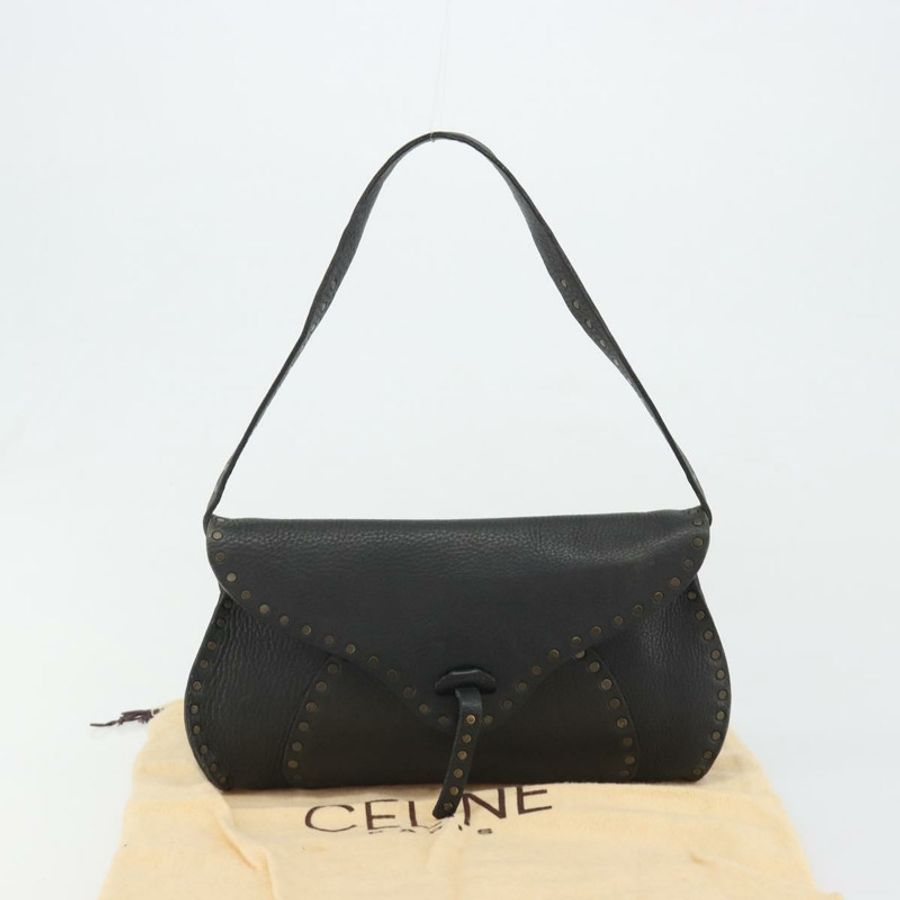 【日本直送】CELINE 黑色皮革肩背包，正品 188867V-11