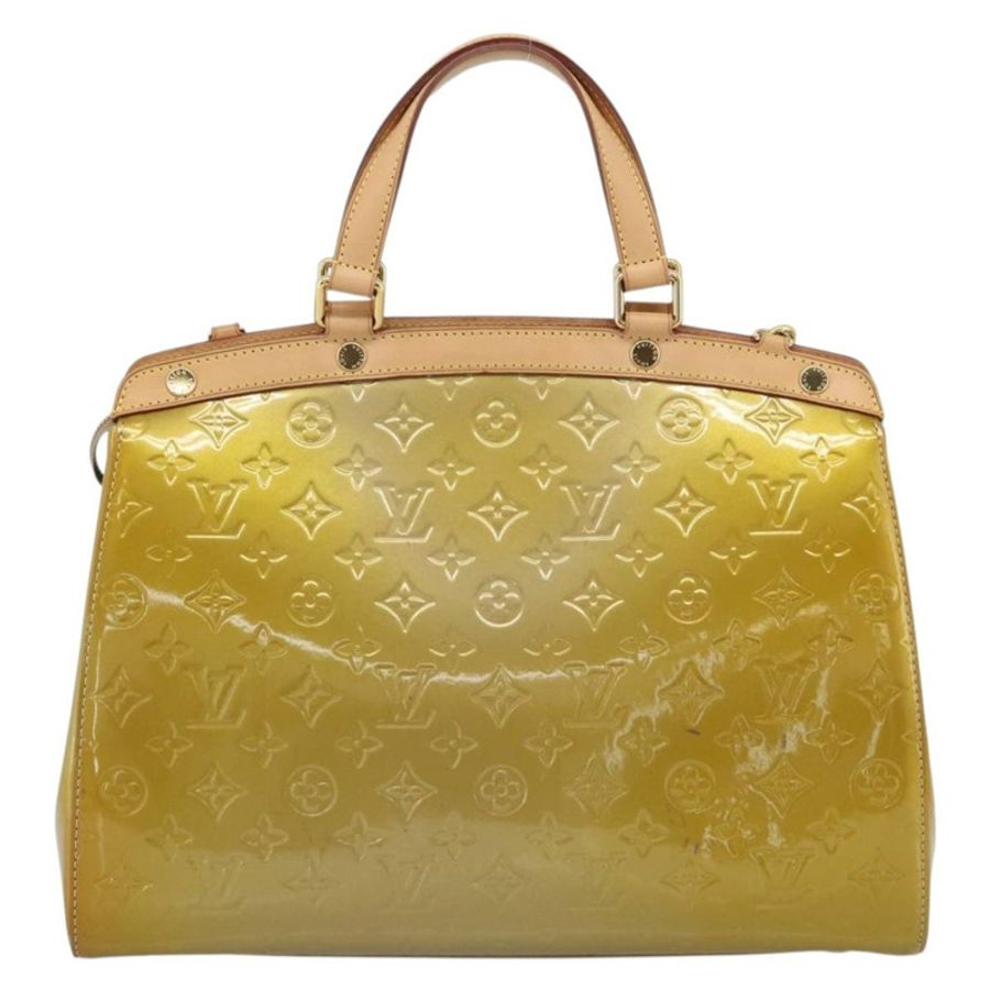 【日本直送】路易威登 Monogram Vernis Blair GM 手提包 2way Beige Poodle M91754 Auth 188838-1