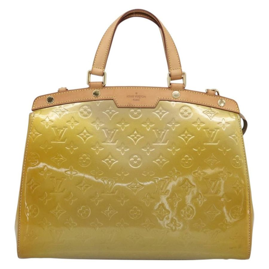 【日本直送】路易威登 Monogram Vernis Blair GM 手提包 2way Beige Poodle M91754 Auth 188838-12