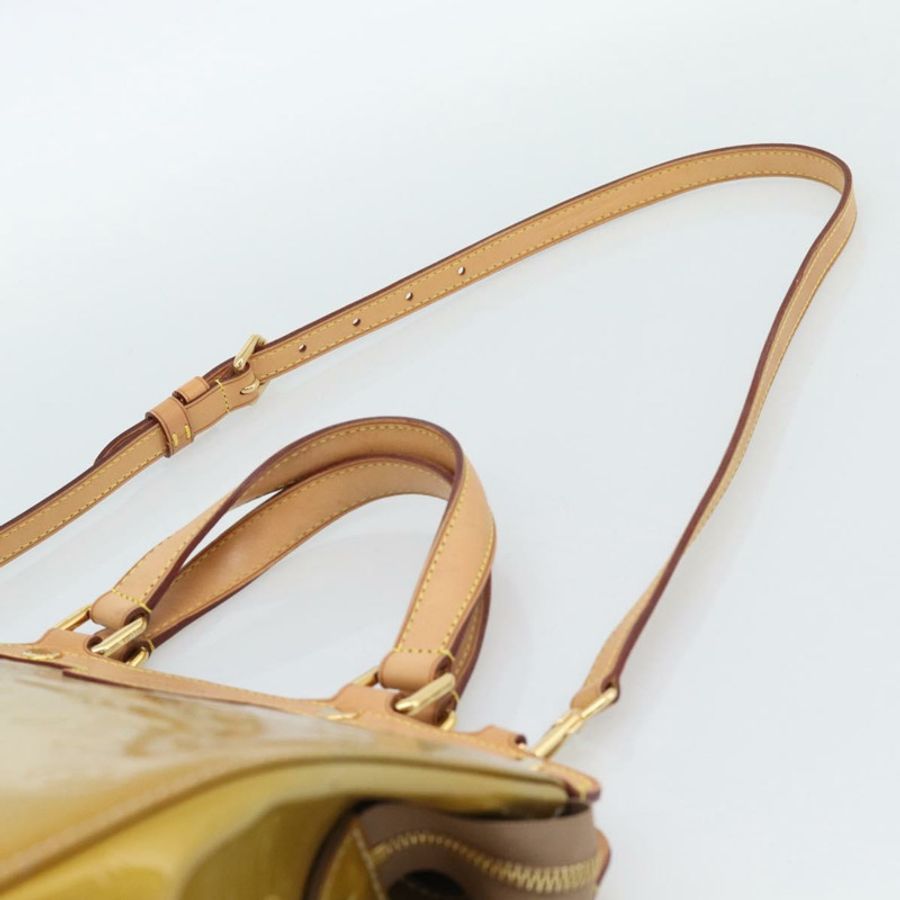 【日本直送】路易威登 Monogram Vernis Blair GM 手提包 2way Beige Poodle M91754 Auth 188838-13