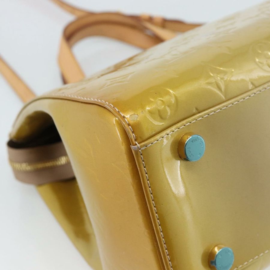 【日本直送】路易威登 Monogram Vernis Blair GM 手提包 2way Beige Poodle M91754 Auth 188838-17