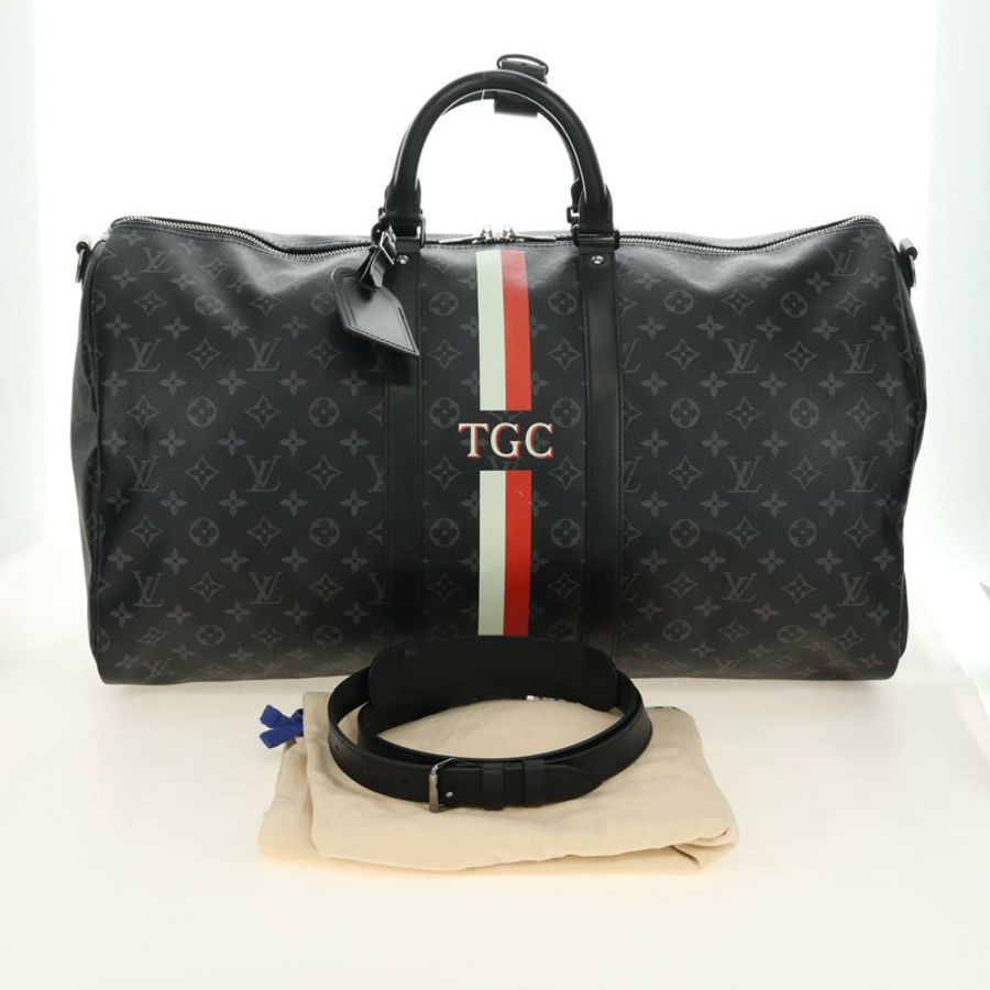 【日本直送】路易威登 Monogram Eclipse Keepall Bandouliere 55 波士頓包 LV 正品 188879V-11