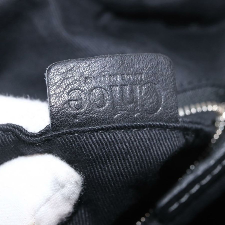 【日本直送】Chloe Paddington 手提包，黑色、金色、銀色皮革，正品 bs35640V-10