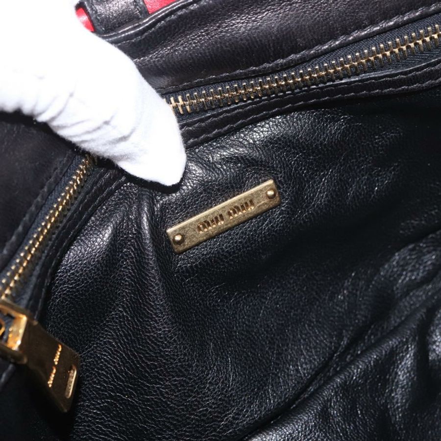 【日本直送】Miu Miu 機車包 單肩包 羊皮 紅色 金色 正品 ka4894M-18