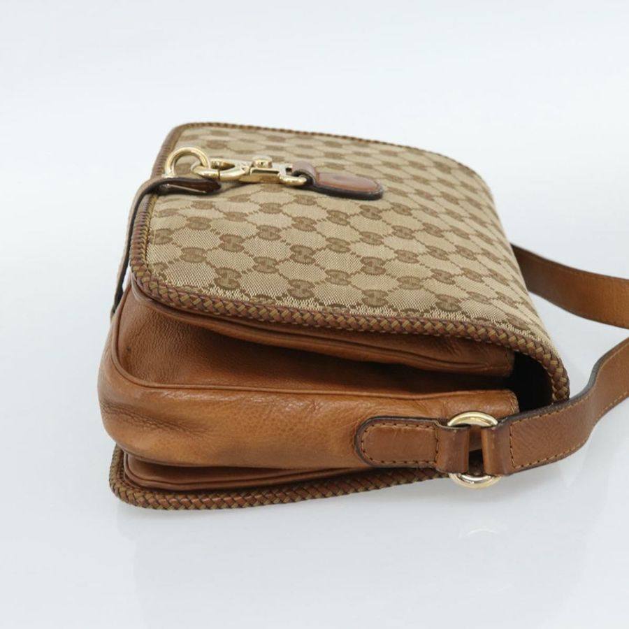 【日本直送】GUCCI GG帆布肩背包 米色 金色 257024 正品 ka4943V-3
