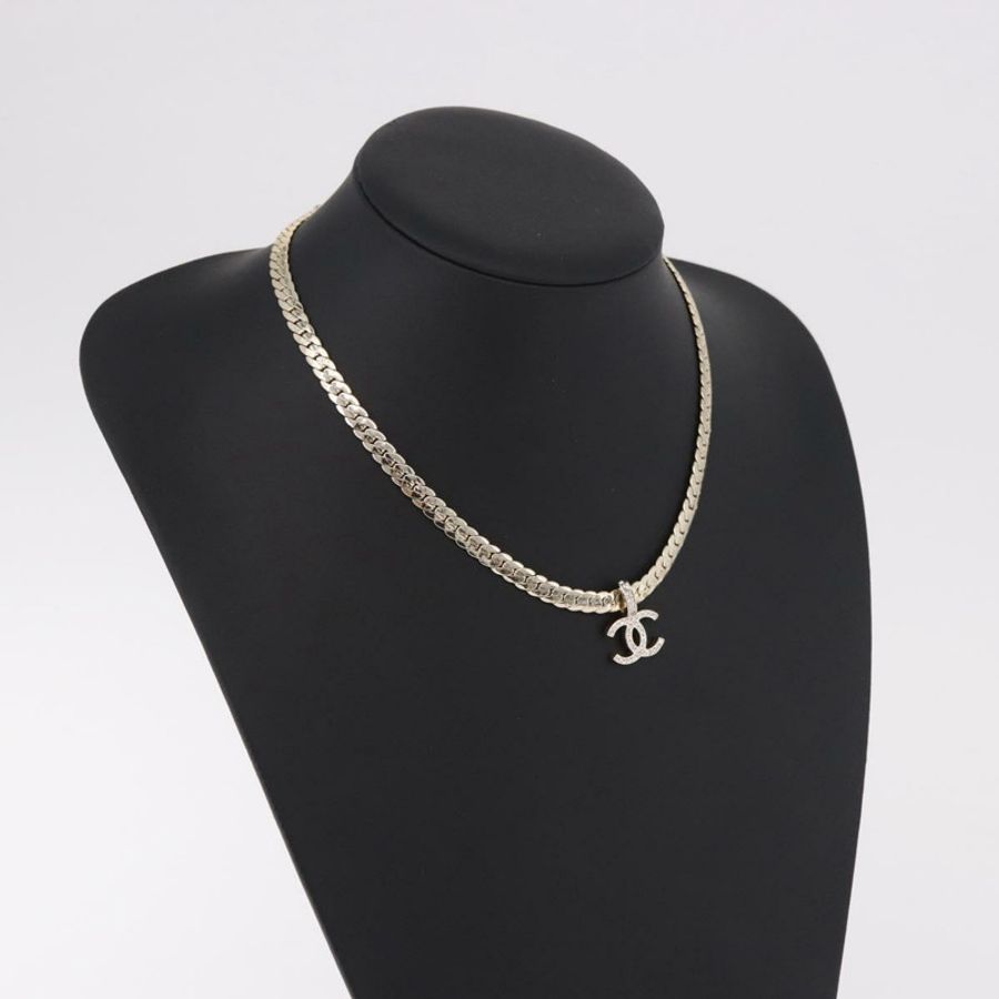 【日本直送】香奈兒 (CHANEL) 金色金屬項鍊，CC標誌，正品編號 ka4882SAM-15