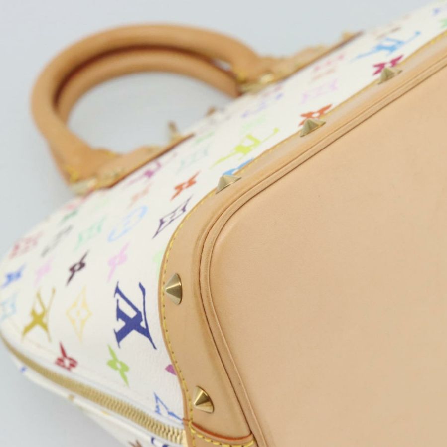 【日本直送】路易威登 Monogram Multicolor Alma 手提包 白色 M92647 LV 正品 188907V-15