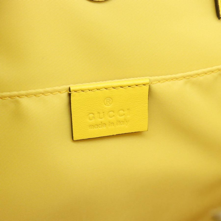 【日本直送】GUCCI 兒童 Yuko Higuchi 手提包 帆布 黃色 605614 正品 188912M-18
