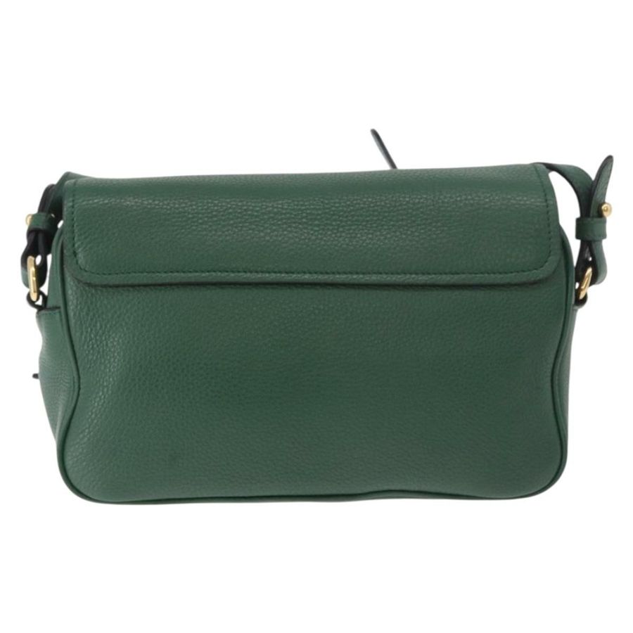 【日本直送】PRADA 綠色金色皮革肩背包，正品編號 189320SAM-1
