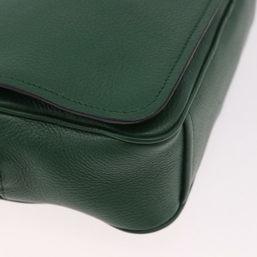 【日本直送】PRADA 綠色金色皮革肩背包，正品編號 189320SAM-13