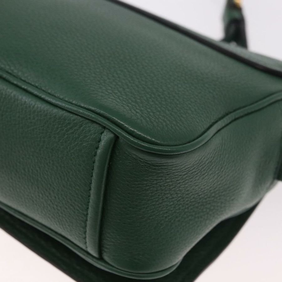 【日本直送】PRADA 綠色金色皮革肩背包，正品編號 189320SAM-16