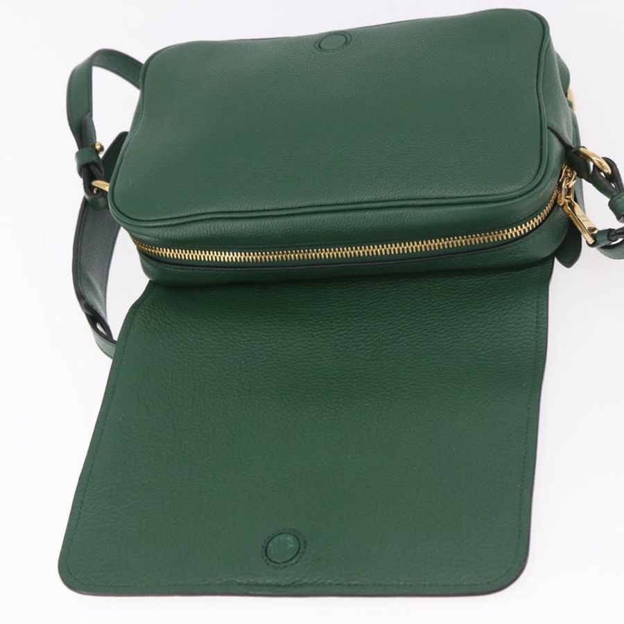 【日本直送】PRADA 綠色金色皮革肩背包，正品編號 189320SAM-18