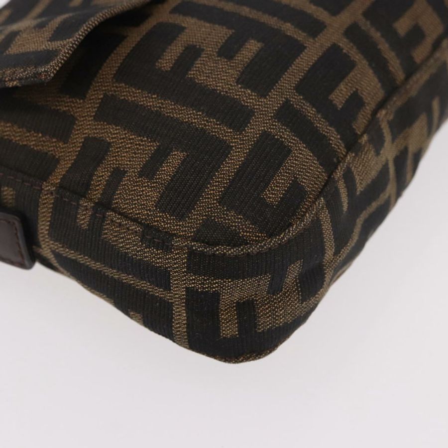 【日本直送】FENDI Zucca帆布Mamma Baguette單肩包 黑色 棕色 銀色 正品 189252SAM-13