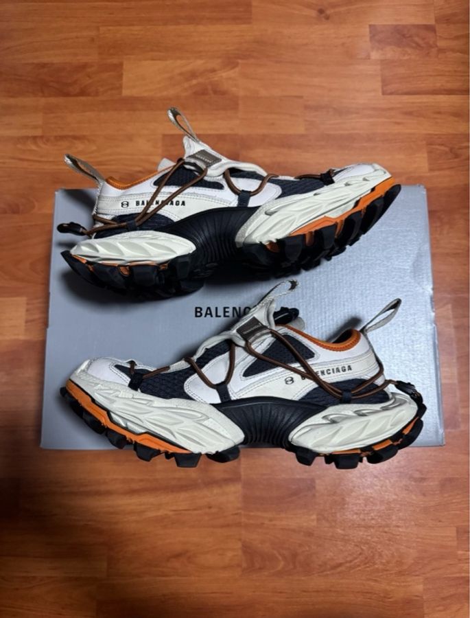 Balenciaga巴黎世家Hike低幫老爹鞋 做舊白 橙色 39碼-0