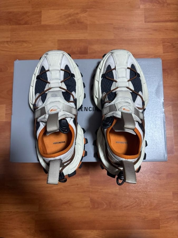 Balenciaga巴黎世家Hike低幫老爹鞋 做舊白 橙色 39碼-3