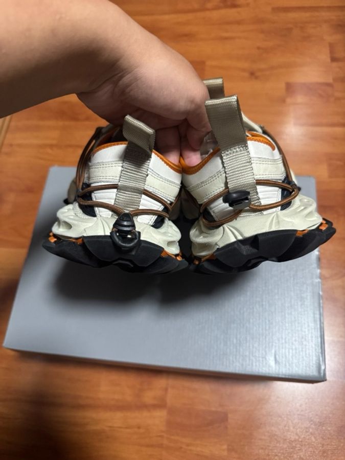 Balenciaga巴黎世家Hike低幫老爹鞋 做舊白 橙色 39碼-4