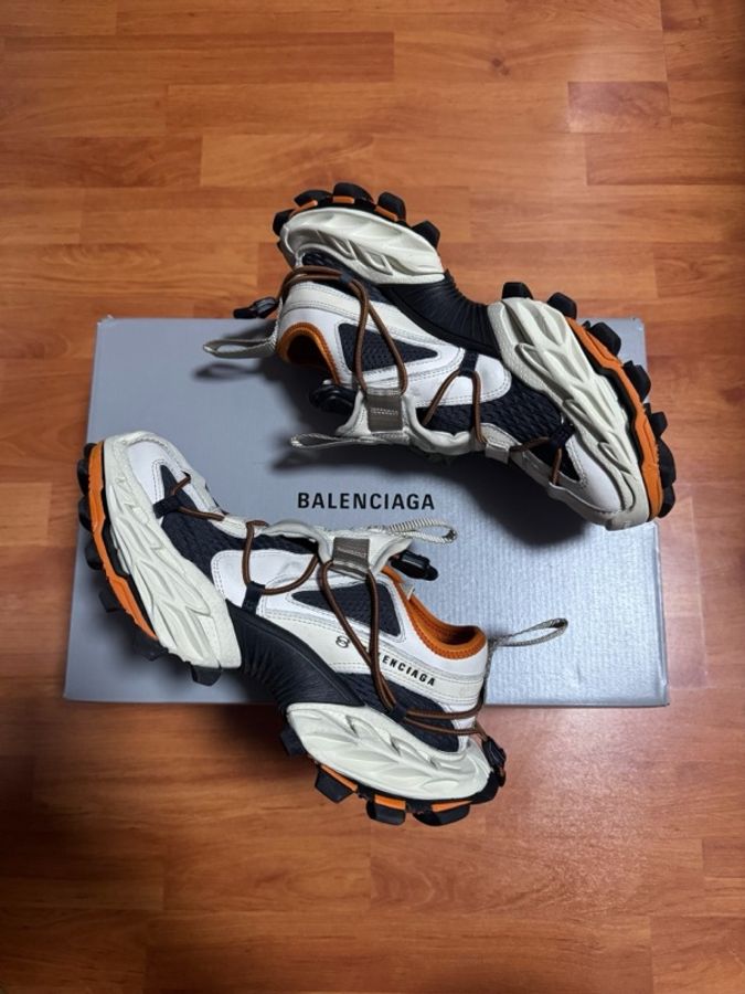 Balenciaga巴黎世家Hike低幫老爹鞋 做舊白 橙色 39碼-7