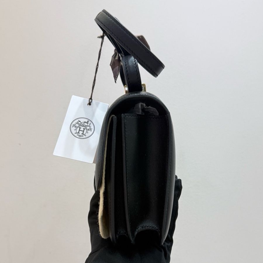 愛馬仕/Hermès 全套 康康19 constance mini 黑色金扣 tadelakt皮-4