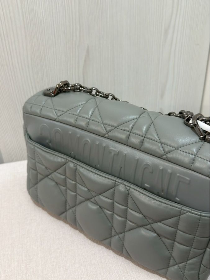 🩶Dior Caro 25cm 中號高級灰・全配近新釋出✨-7