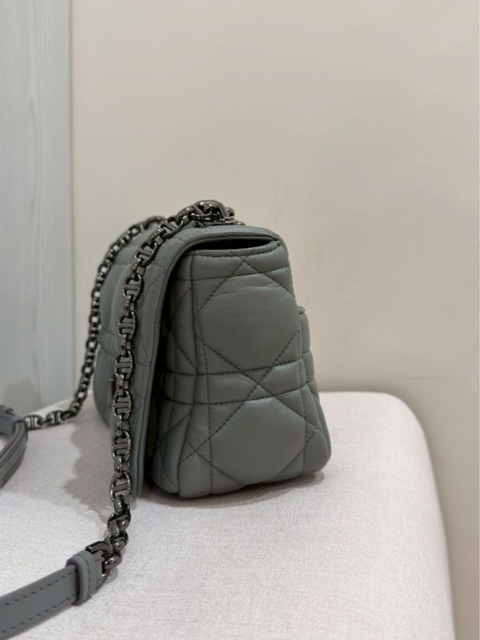 🩶Dior Caro 25cm 中號高級灰・全配近新釋出✨-8