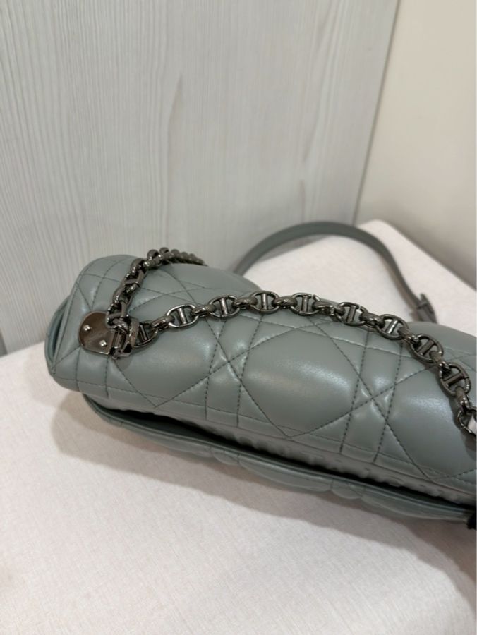 🩶Dior Caro 25cm 中號高級灰・全配近新釋出✨-9