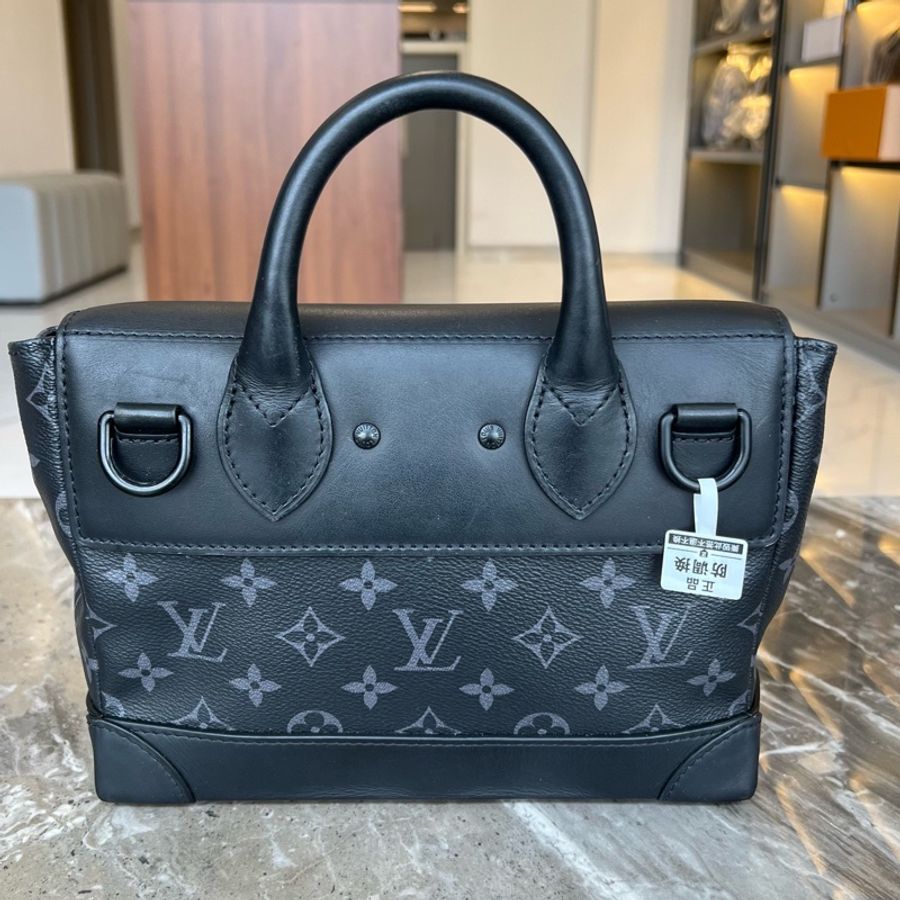 LV LOUIS VUITTON Steamer 小盒子 Monogram Eclipse 塗層帆布-1