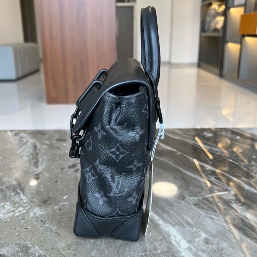 LV LOUIS VUITTON Steamer 小盒子 Monogram Eclipse 塗層帆布-2