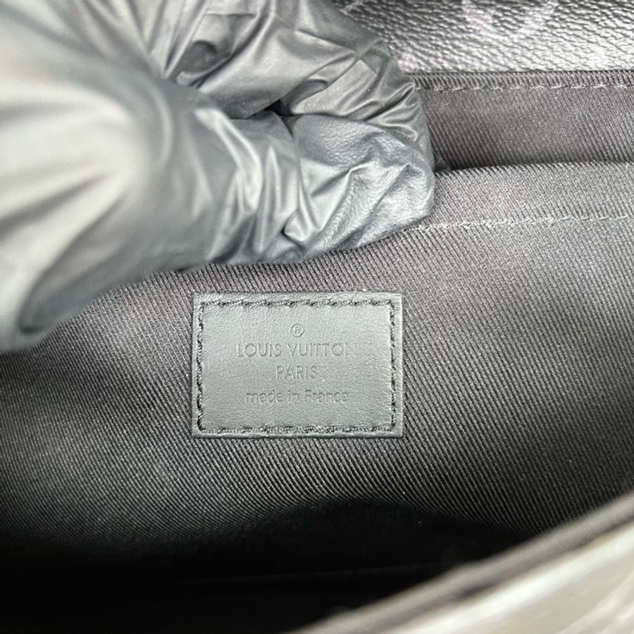 LV LOUIS VUITTON Steamer 小盒子 Monogram Eclipse 塗層帆布-7