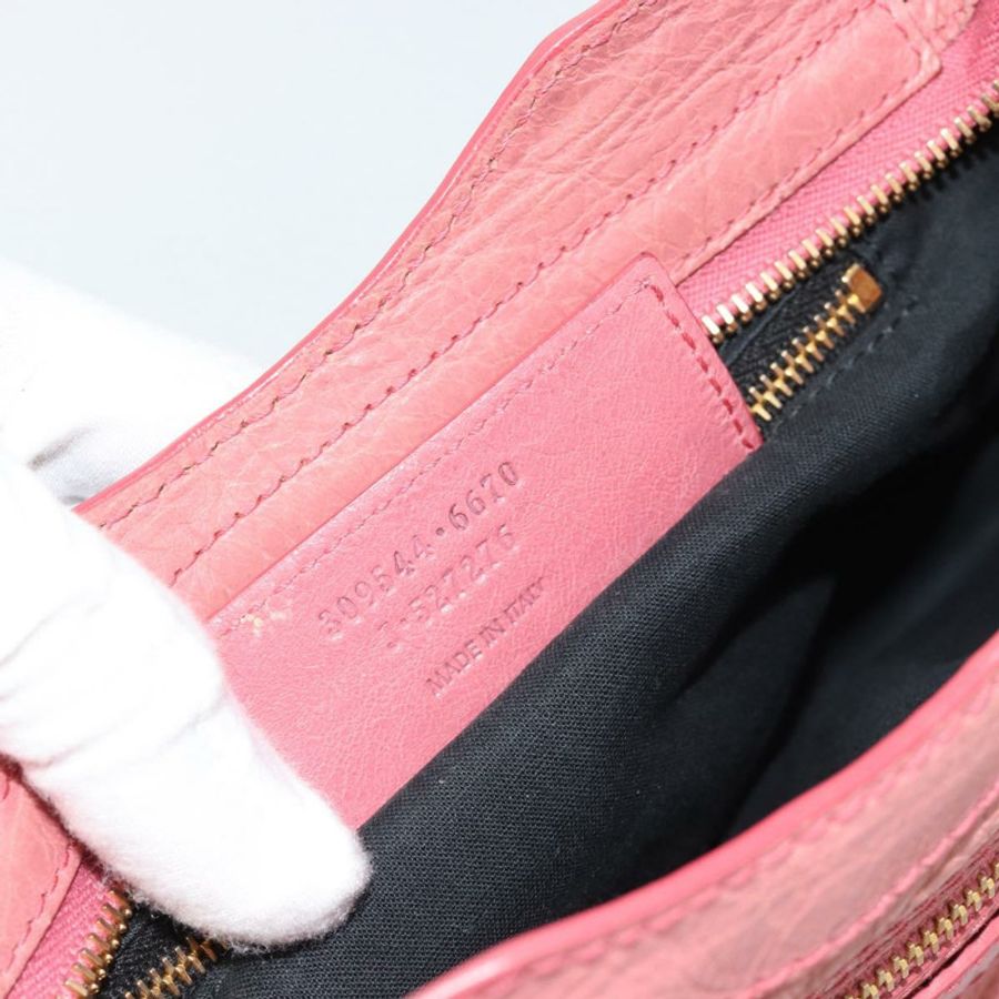 【日本直送】BALENCIAGA Giant Mini City 手提包 皮革 2way 粉金配色 309544 正品 186254M-10