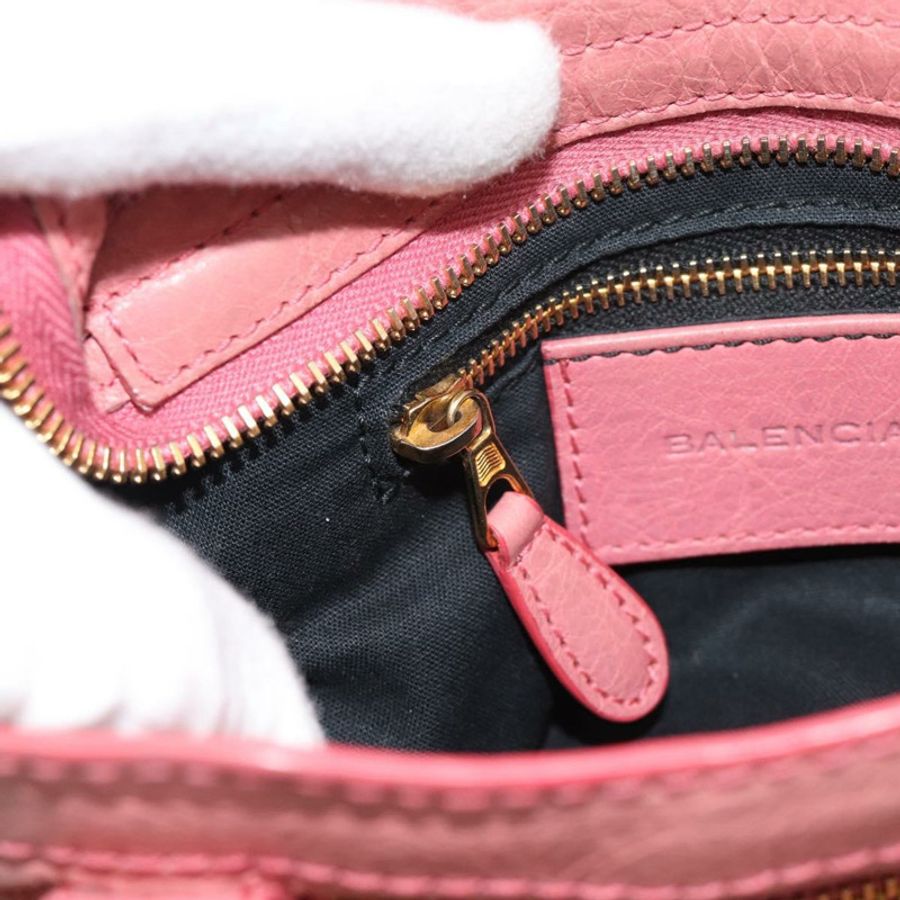 【日本直送】BALENCIAGA Giant Mini City 手提包 皮革 2way 粉金配色 309544 正品 186254M-22