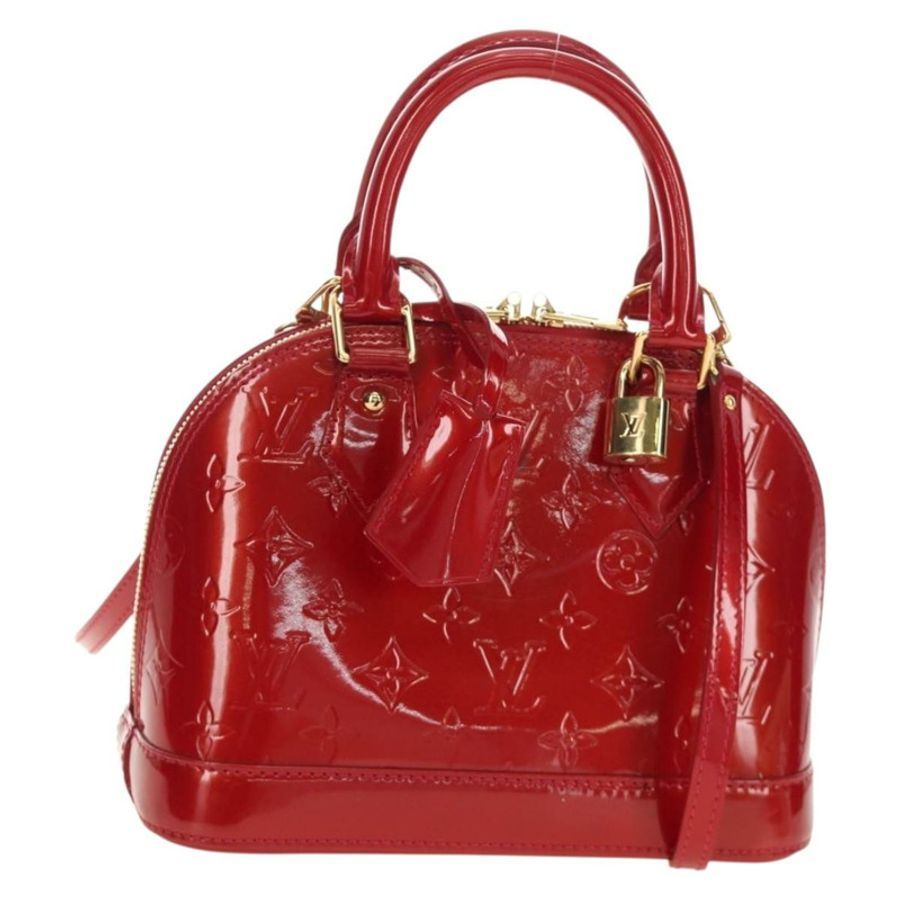 【日本直送】路易威登 Vernis Alma BB 手提包 2way Pomme D'amour M91606 正品 187161SAV-0