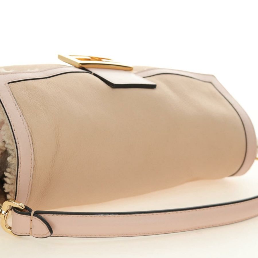 【日本直送】FENDI Mamma Baguette 肩背包 Mouton 米色 金色 正品 187191SAV-5