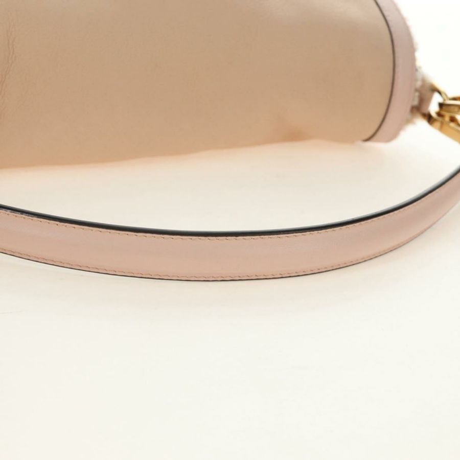 【日本直送】FENDI Mamma Baguette 肩背包 Mouton 米色 金色 正品 187191SAV-6