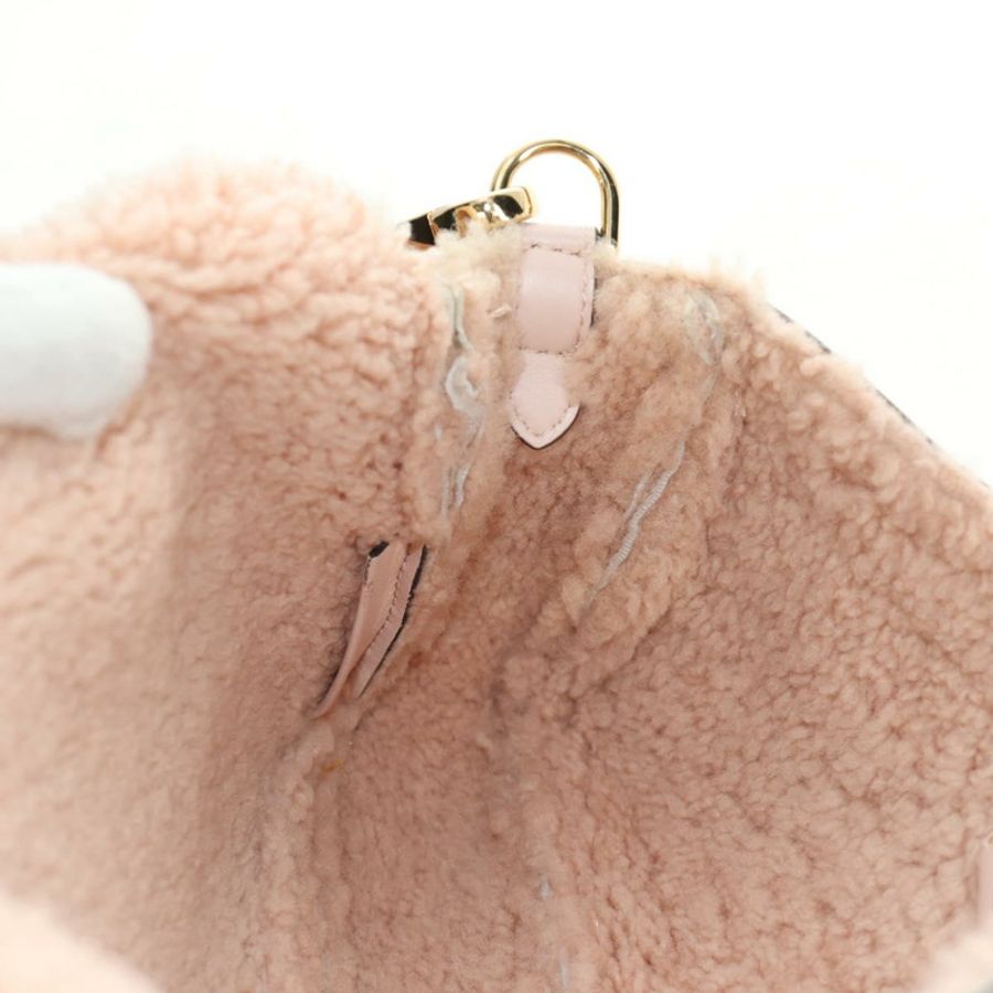 【日本直送】FENDI Mamma Baguette 肩背包 Mouton 米色 金色 正品 187191SAV-22