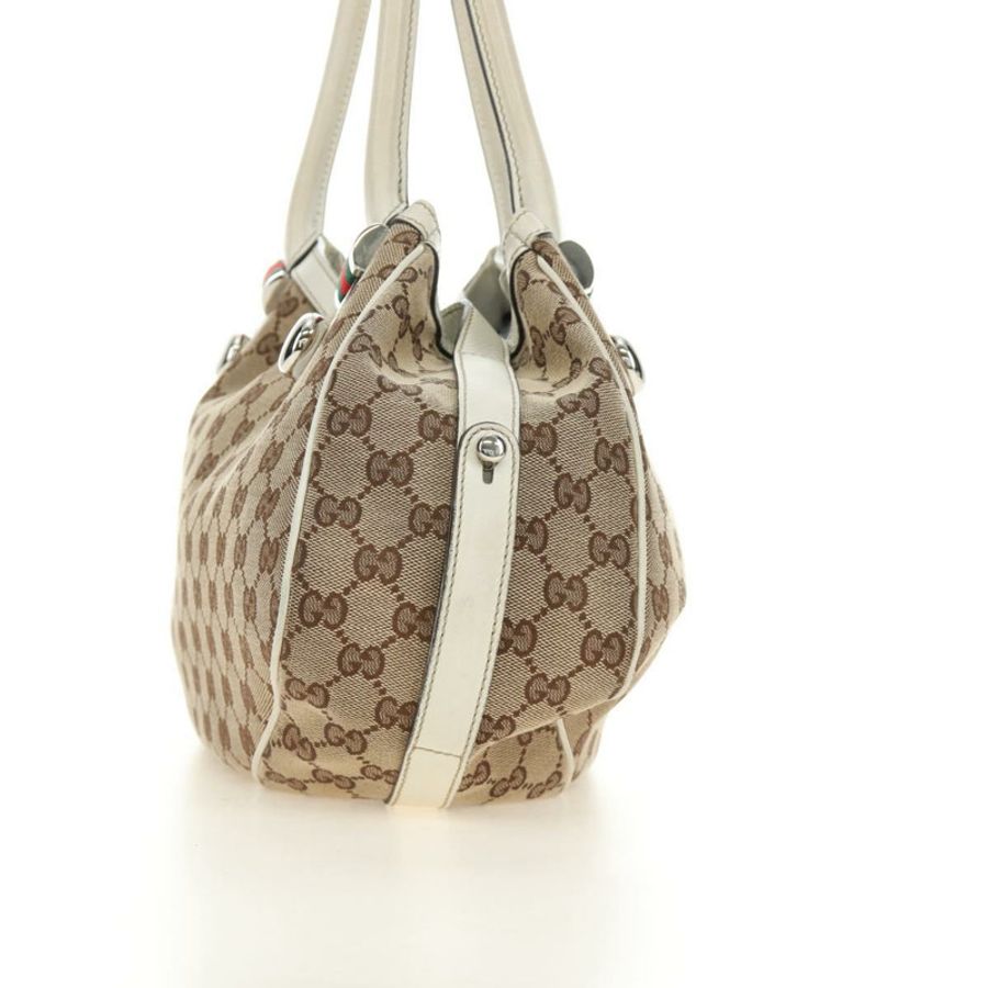 【日本直送】GUCCI GG帆布織帶雪莉系列手提包 米色 銀色 紅色 232971 正品 187200SAV-2