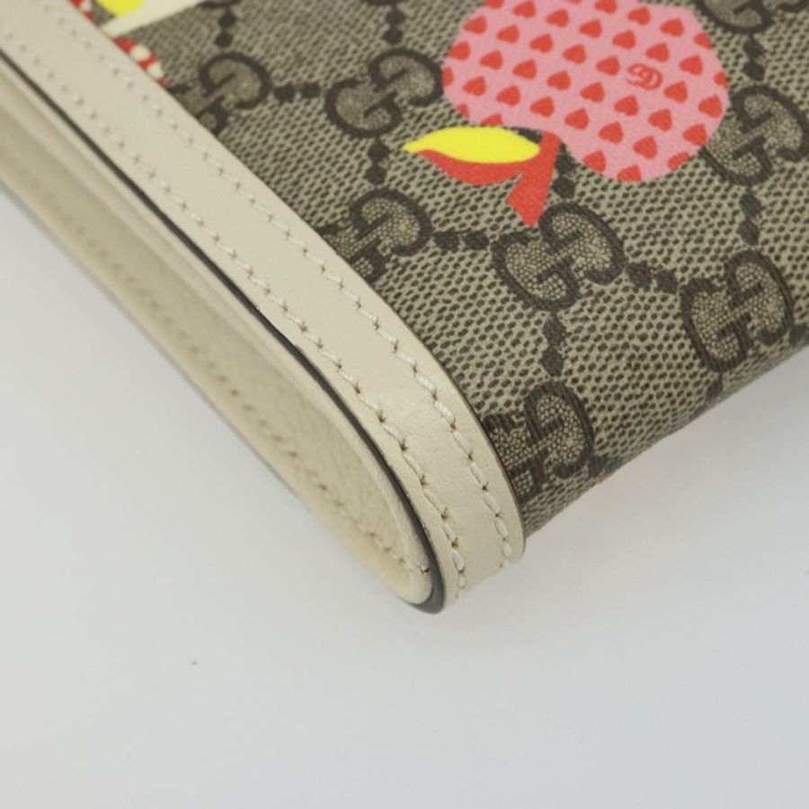 【日本直送】GUCCI GG Supreme 兒童包 PVC 皮革 米色 金色 625782 正品 BA13514V-15